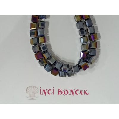 6mm Küp Kesim Kristal Boncuk No: 12