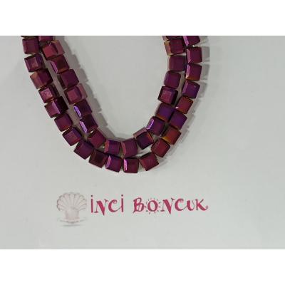 6mm Küp Kesim Kristal Boncuk No: 3