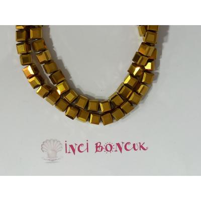 6mm Küp Kesim Kristal Boncuk No: 5