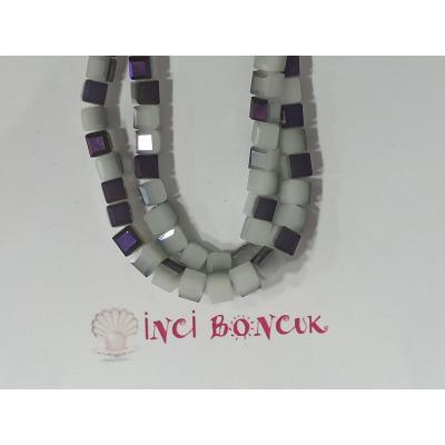 6mm Küp Kesim Kristal Boncuk No: 6