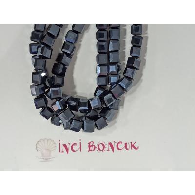 6mm Küp Kesim Kristal Boncuk No: 9