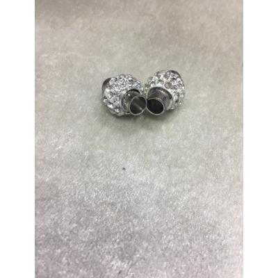 6mm Beyaz Taşlı Kovanlı Mıknatıslı Kapama