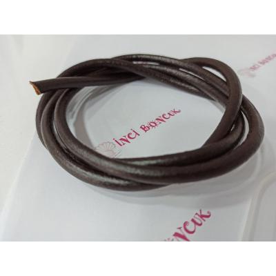 6mm Yuvarlak Hakiki Deri (Metre Fiyatıdır) No: 6