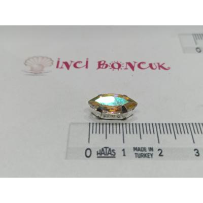 7x15mm Kasalı Rivoli Kristal Taş No: 16