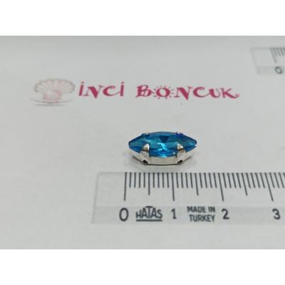 7x15mm Kasalı Rivoli Kristal Taş No: 18