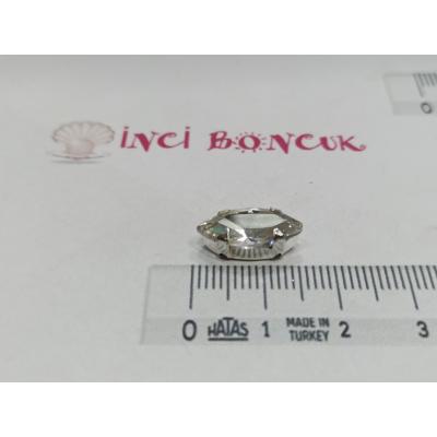 7x15mm Kasalı Rivoli Kristal Taş No: 26