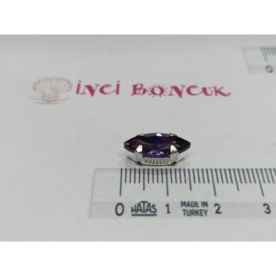 7x15mm Kasalı Rivoli Kristal Taş No: 30