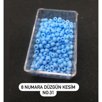 8 Numara Düzgün Kesim (4 GRAM) Kum Boncuk No: 31
