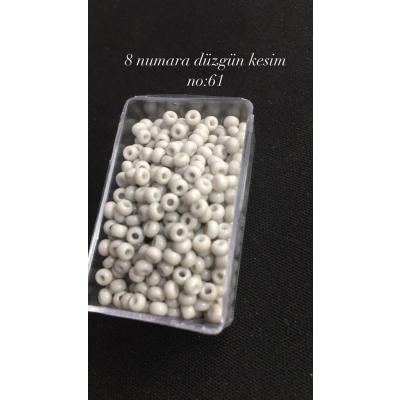 8 Numara Düzgün Kesim (4 GRAM) Kum Boncuk No: 61