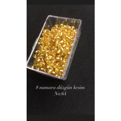 8 Numara Düzgün Kesim (4 GRAM) Kum Boncuk No: 64