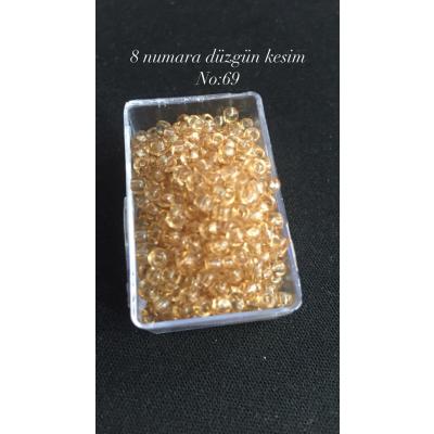 8 Numara Düzgün Kesim (4 GRAM) Kum Boncuk No: 69