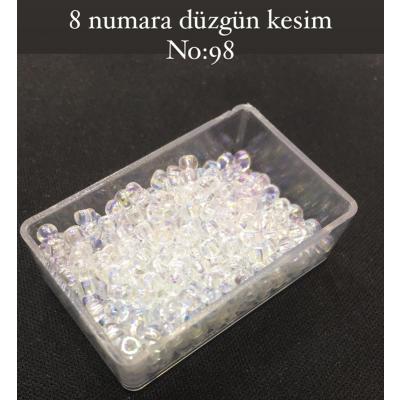 8 Numara Düzgün Kesim (4 GRAM) Kum Boncuk No: 98
