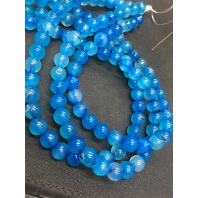 8mm DOĞAL TAŞ MAVİ AKİK NO:13