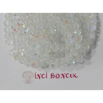 8mm Yuvarlak Kesim Kristal Boncuk No: 18
