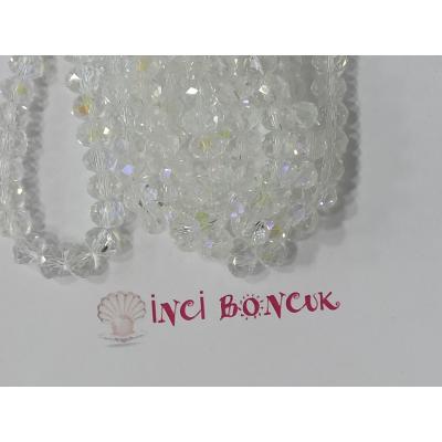 8mm Yuvarlak Kesim Kristal Boncuk No: 6