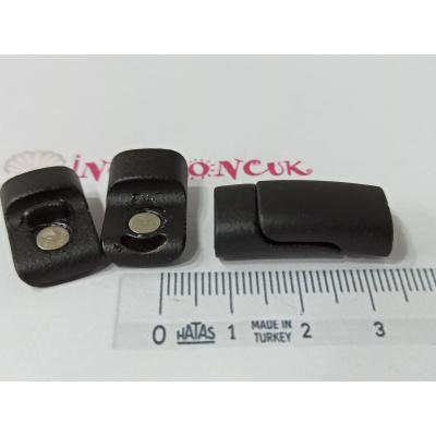9x4mm Yassı Deri Mıknatıslı Kapama No: 14