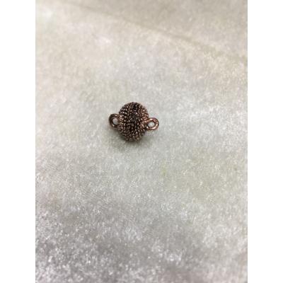 Bakır Renk 10mm Mıknatıslı Yuvarlak Kapama Tırtıklı