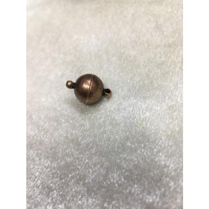 Bakır Renk 12mm Mıknatıslı Yuvarlak Kapama Düz