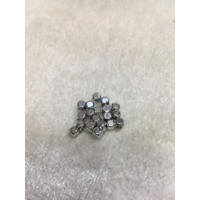 4mm Büyük Boy Gümüş Renk Küp ...