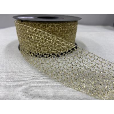 FİLE KURDELE ALTIN SARI 4 CM / 1 METRE