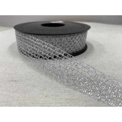 FİLE KURDELE GÜMÜŞ 2,5 CM / 1 METRE