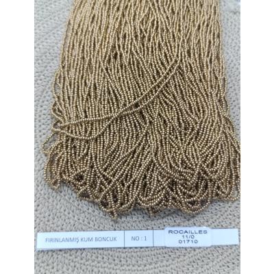 FIRINLANMIŞ KUM BONCUK NO:1 MAT GOLD (ROCAILLES 11/00 01710)
