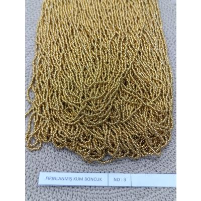 FIRINLANMIŞ KUM BONCUK NO:2 PARLAK GOLD (ROCAILLES 11/00)