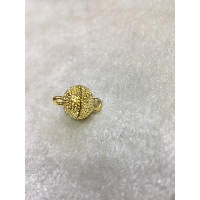 Gold Renk 10mm Mıknatıslı Yuvarlak Kapama Tırtıklı