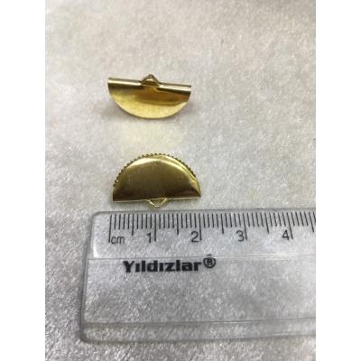 (ADET FİYATIDIR) Gold Renk 2 cm Bombeli Ti...