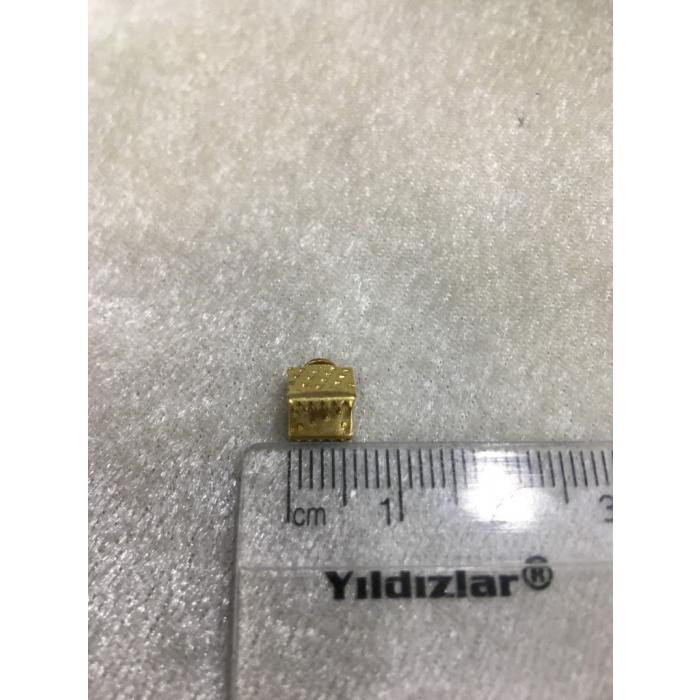(ADET FİYATIDIR) Gold Renk 6mm Timsah Kapa...
