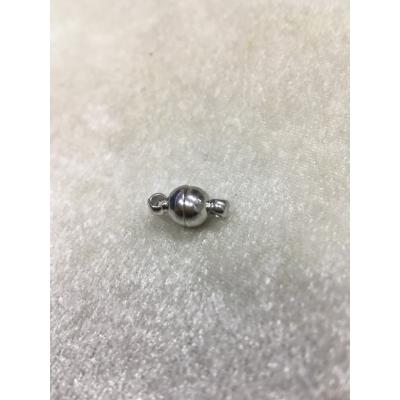 Gümüş Renk 6mm Mıknatıslı Yuvarlak Kapama Düz