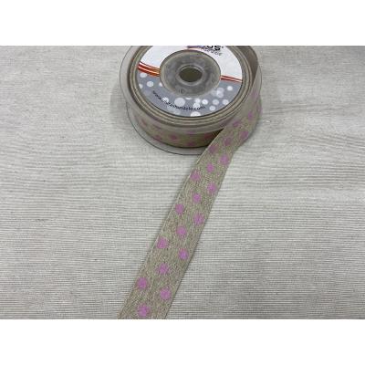 JÜT PEMBE PUANTİYELİ 2,5 CM / 1 METRE