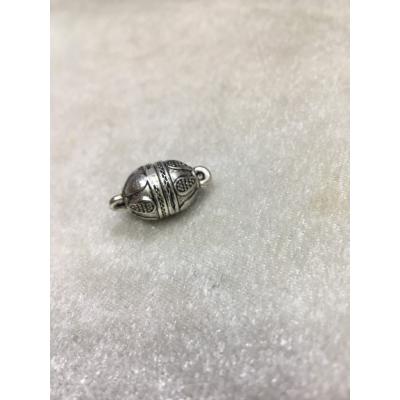 Mat Gümüş Renk 12mm Mıknatıslı Yuvarlak Kapama Düz