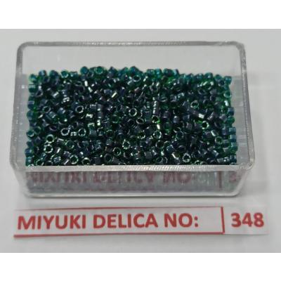 No: 348 Miyuki Delica 11/0 DB275 Sedefli Koyu Yeşil (5 gram)