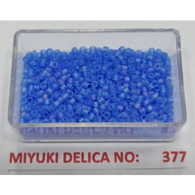 No: 377 Miyuki Delica 11/0 DB1285 Yanar Döner Mat Açık Mavi (5 gram)