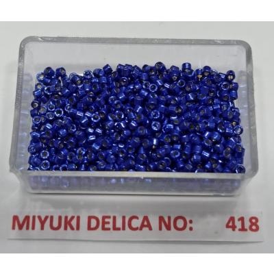 No: 418 Miyuki Delica 11/0 DB2511 Galvaniz Kaplama Lacivert (5 gram)
