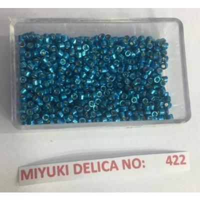 No: 422 Miyuki Delica 11/0 DB2513 Galvaniz Kaplama Mavi (5 gram)