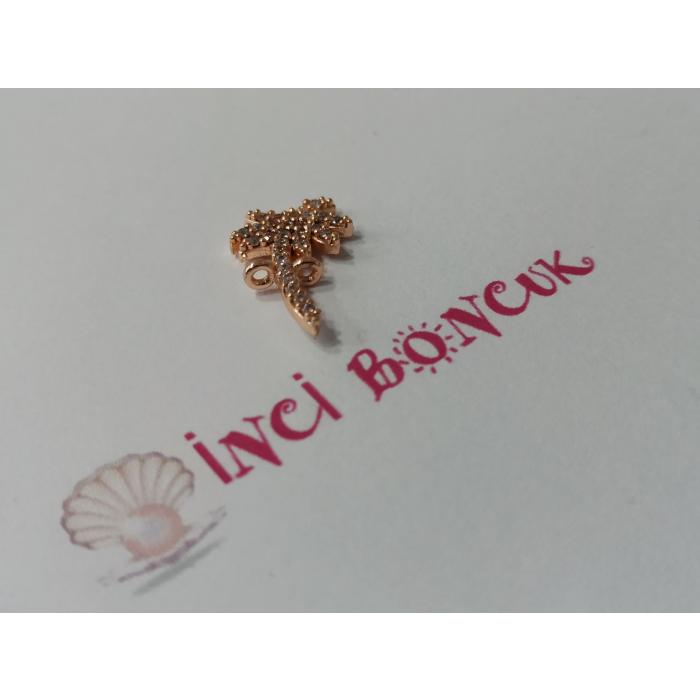 Rose Renk Kaplama Zirkon Çift Kluplu Bileklik Aparatı No: 90