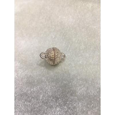 Roz Renk 10mm Mıknatıslı Yuvarlak Kapama Tırtıklı