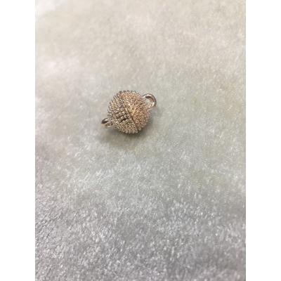 Roz Renk 12mm Mıknatıslı Yuvarlak Kapama Tırtıklı