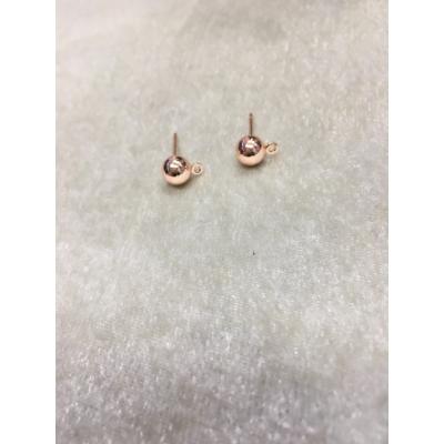 Roz Renk 6mm Top Küpe Klipsi No:3