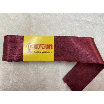 SATEN KURDELE BORDO 38 MM / 10 METRE