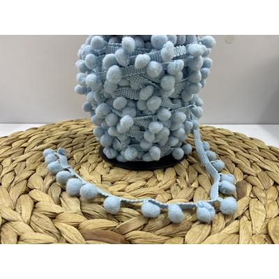 ŞERİT PONPON BEBE MAVİ / 1 METRE