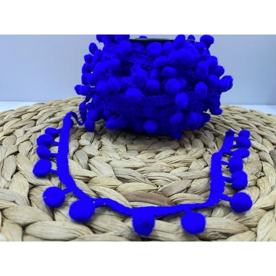 ŞERİT PONPON SAKS MAVİ / 1 METRE