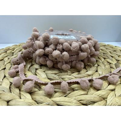 ŞERİT PONPON SÜTLÜ KAHVE / 1 METRE