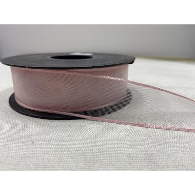 ŞİFON KURDELE AÇIK PEMBE 2,5 CM  / 1 METRE