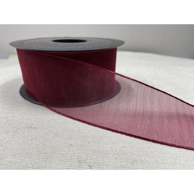 ŞİFON KURDELE BORDO 4 CM / 1 METRE