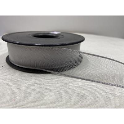 ŞİFON KURDELE GRİ 2,5 CM / 1 METRE