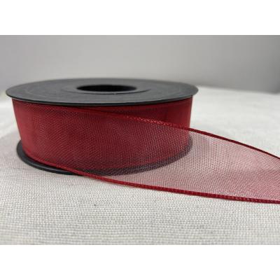 ŞİFON KURDELE KIRMIZI 2,5 CM / 1 METRE