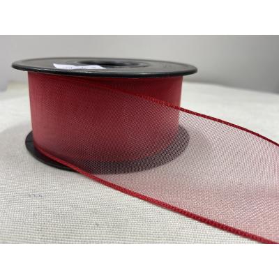 ŞİFON KURDELE KIRMIZI 4 CM / 1 METRE